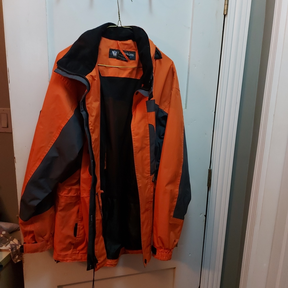 Weatherproof Men's Performance Jacket in Orange and Gray
